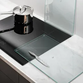 Hotpoint Tulup Schneidebrett Schneidebrett Transparent Glas 30x0.4x52 cm Robuste
