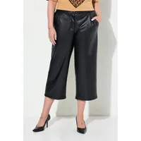 MIAMODA Culotte Hosen Lederoptik Schwarz 54
