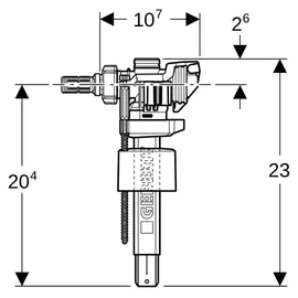 Geberit Typ 383 Füllventil für Aufputz-Spülkasten 3/8'