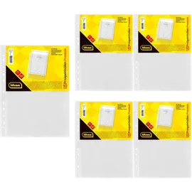 IDENA 90370-50 Stück Klarsichthüllen A4 glasklar, Prospekthüllen aus Kunststoff 120μ Premium Qualität, dokumentenecht, Klarsichtfolien mit Universallochung