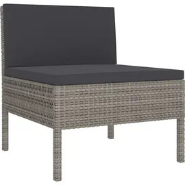 vidaXL 9-tlg. Garten-Lounge-Set mit Auflagen grau