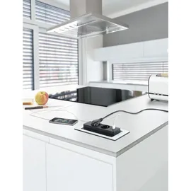 EVOline Schuko-Steckdose BackFlip Schwarz 2 St.