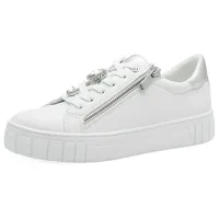 Marco Tozzi Sneaker Low Damen Weiß/Silber 38