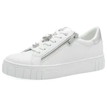 Marco Tozzi Sneaker Low Damen Weiß/Silber 38