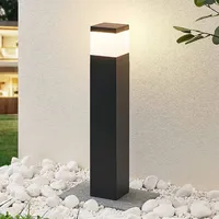 LINDBY LED-Wegelampe Litas, eckig, 60 cm, anthrazit, Alu