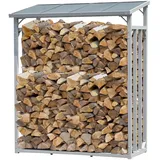 Quick Star Kaminholzregal 130 x 70 x 185 cm grau 69917546-0