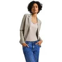 STREET ONE Damen 2116799 Basic Blazer, Morning beige Mel, 40 - 40