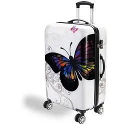 Hartschalenkoffer Rollen 360o Reisekoffer Butterfly Polycarbonat 98L