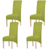 KELUINA XL Stuhlhussen,Universal Stretch Stuhlhussen 2er 4er 6er Set Stuhlbezug für Stuhl Esszimmer(Grün,4 Stück)