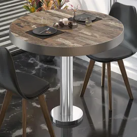 GGM Möbel Bistrotisch Ø 60 x 77 cm Rot/Weiß