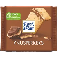 (15,90€/1kg) Ritter Sport Knusperkeks, Schokolade, 100g Tafeln