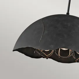 Elsteadlighting Fracture 3-flammige Pendelleuchte - Verwittertes Zink - KL-FRACTURE-P-M