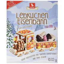 WEISS Weihnachtsfigur Weiss Lebkuchen Eisenbahn