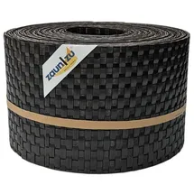 zaunzu Sichtschutzstreifen Rattan für Doppelstabmatten UV-beständig Dunkelbraun 10x 2,55m