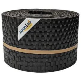 zaunzu Sichtschutzstreifen Rattan für Doppelstabmatten UV-beständig Dunkelbraun 10x 2,55m