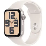 Apple Watch SE 2024 GPS 44 mm Aluminiumgehäuse polarstern, Sportarmband polarstern S/M