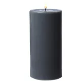 283 MIA LED Stumpenkerze 20 cm 10 cm grau