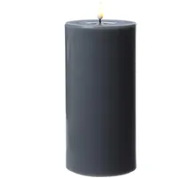 283 MIA LED Stumpenkerze 20 cm 10 cm grau