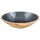 levandeo Schüssel 35cm Mango Holz Grau Perlmutt Emaille Schale Bowl Salatschüssel Deko - Braun