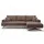 GRAINGOLD Ecksofa Leto Braun Rechts