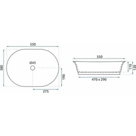 REA Aufsatzwaschbecken WILMA RUSTIC - Braun