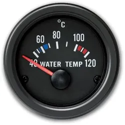 Zusatzinstrument, Youngtimer,Wassertemperartur (40~120°C), schwarz, Ã52mm