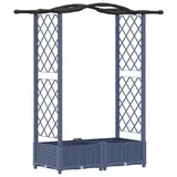 vidaXL Hochbeet mit Rankgitter und Dach 124 x 40 x 125 cm Grau