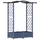 vidaXL Hochbeet mit Rankgitter und Dach 124 x 40 x 125 cm Grau