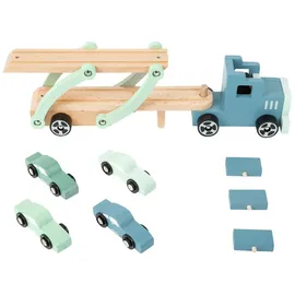 Small Foot Company small foot Autotransporter Chicago aus Holz, mit beweglicher Laderampe,