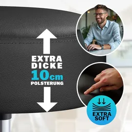 CASARIA Rollhocker schwarz/silber