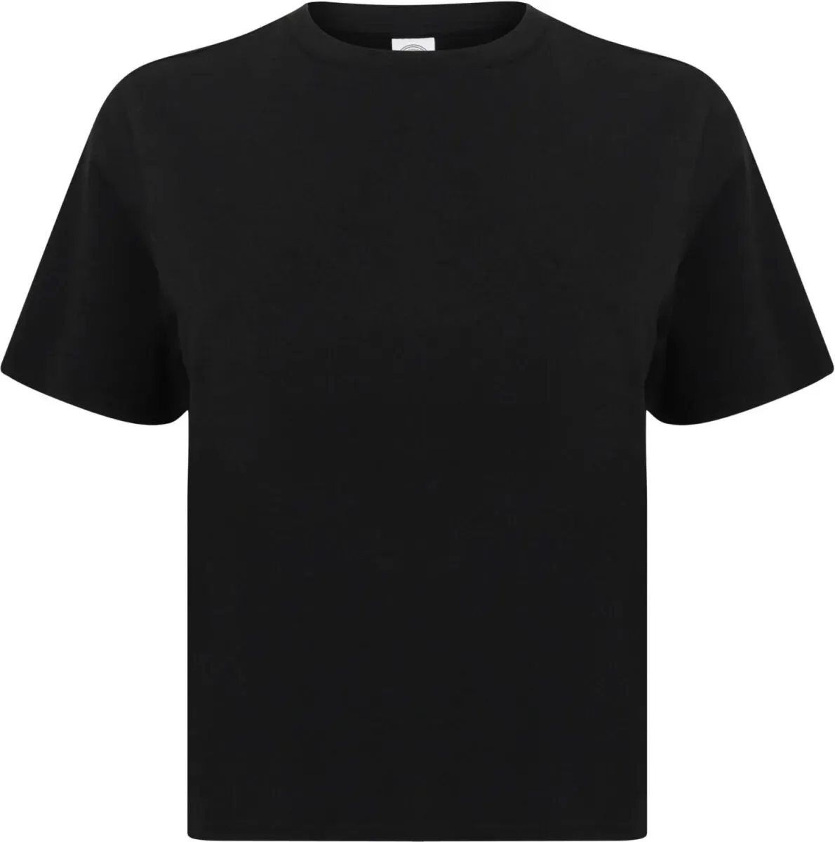 SF Women Damen Kurzes, Eckig Geschnittenes Damen-T-Shirt T-Shirt SK237 black L