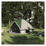 vidaXL Teepee Zelt für 6 Personen Grün/Weiß
