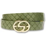 Silbergift Koppelgürtel Leder grün 95