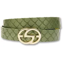 Silbergift Koppelgürtel Leder grün 95