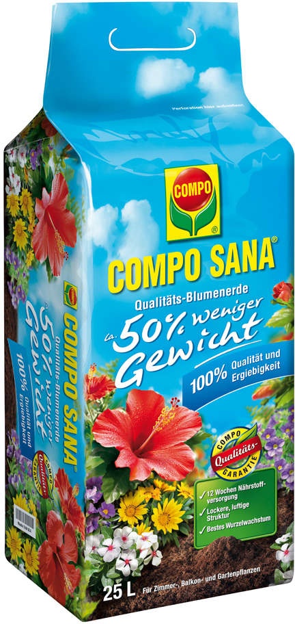 COMPO Qualitäts-Blumenerde ca. 50 % weniger Gewicht