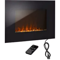 Wandkamin Elektrokamin Kamin elektrisch mit Heizung und Fernbedienung 1800 W