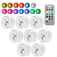Unterwasser Licht mit Fernbedienung,8 Stück Mini Unterwasser Licht,Mini LED Lichter Wasserdicht,Unterwasser LED Licht,LED Teelichter,3 Modi 13 Farben RGB,LED Kerzen,Led Licht mit Fernbedienung