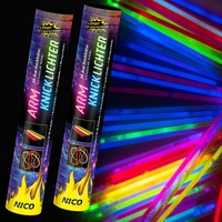 Nico Europe® Armknicklichter 100 Stück inkl. 112 Verbinder – Knicklichter Armbänder für Partys, Silvester, Festivals & Co – Leuchtstäbchen in bunten Neon-Farben...