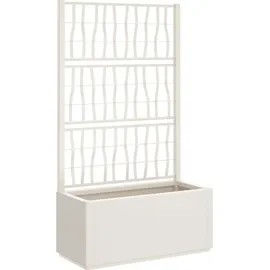 vidaXL Pflanzkübel mit Rankgitter 80 x 36 x 140 cm Weiß
