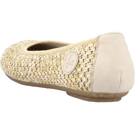 Rieker Damen Ballerina 41480-60 beige Gr. 36