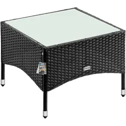 Polyrattan Beistelltisch Schwarz 58x58x42cm