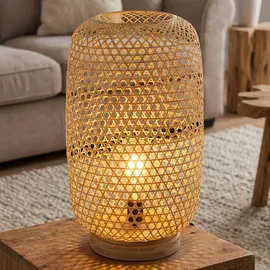 GLOBO Bambus Rattan 1x 6 Watt 810 Lumen braun