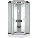 AcquaVapore Komplettdusche Duschkabine Fertigdusche Dusche D58-00M1-EC 80x80 cm mit 2K Scheiben Versiegelung
