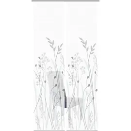 VISION S Schiebegardine VISION S "GRASIL 2er SET" Gr. 1, grau, B:60cm H:260cm, Polyester, Gardinen, Bambus-Optik, Digital bedruckt
