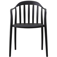 ZONS 4 Stück Zion Stuhl PP schwarz stapelbar - außen oder innen