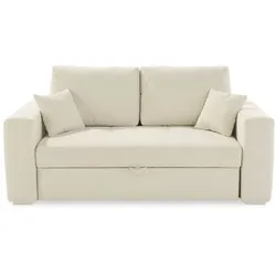 Schlafsofa Toni Stoff Beige Hellbeige 141 x 197 cm