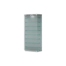 VCM Wandvitrine Benila XL 83 x 17 x 114 cm Silber