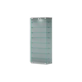 VCM Wandvitrine Benila XL 83 x 17 x 114 cm Silber
