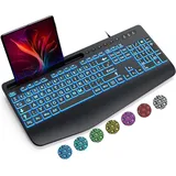 Tastatur Beleuchtete Kabel USB PC Ergonomische Tastaturen Hintergrundbeleuchtete