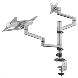 MonLines MTH016S Monitorhalterung mit Tischklemme Silber